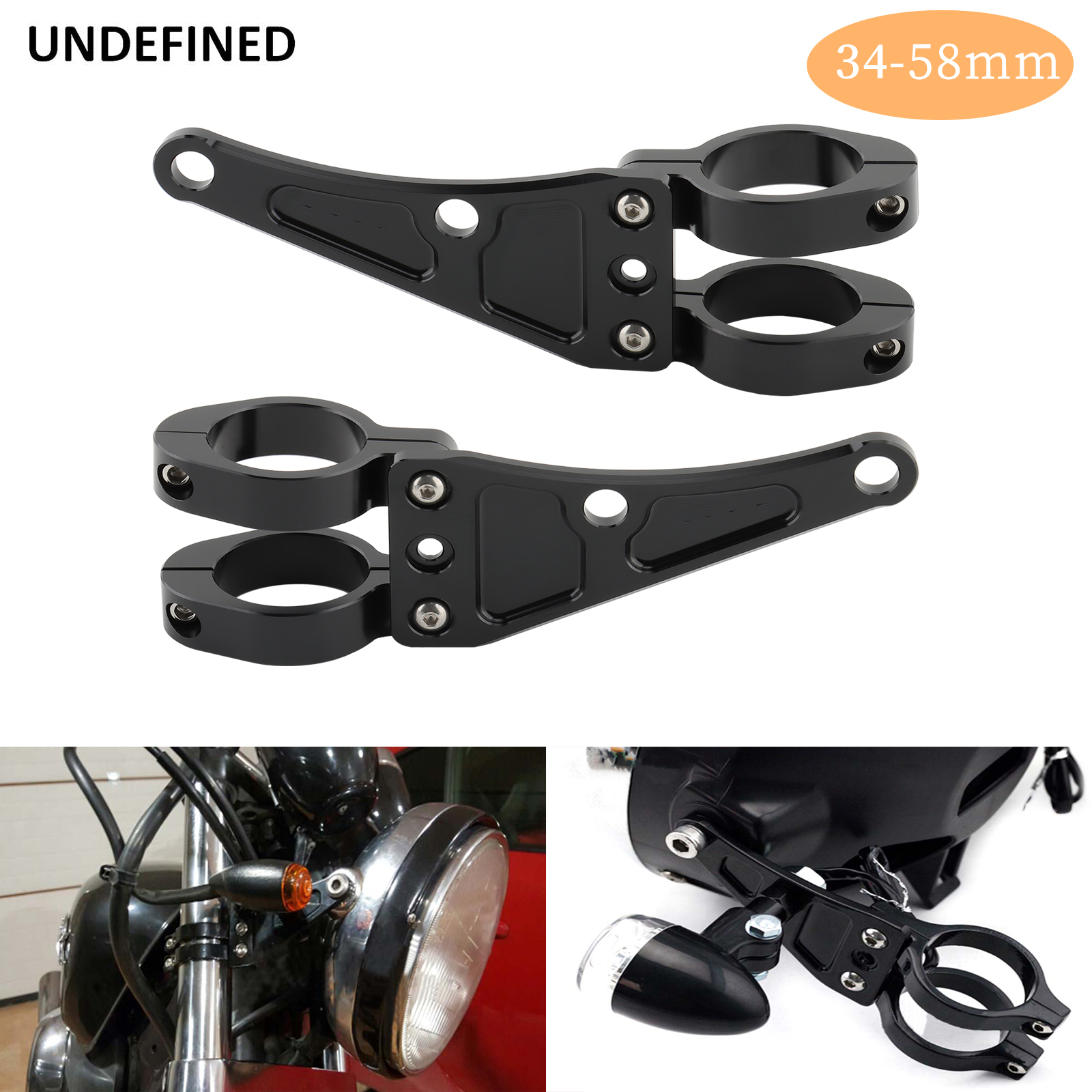 Mountain Biking Extreme - 33mm-58mm Headlight Bracket Mount Clamps Fork