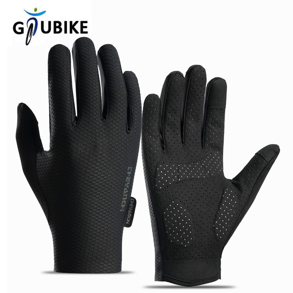 Mountain Biking Gloves Mens - GTUBIKE New Full Fingers Cycling Gloves