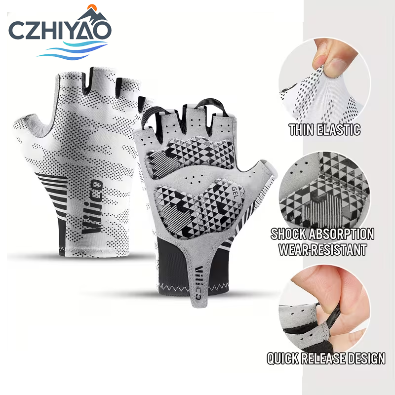 Mountain Biking Gloves Mens - CZHIYAO Cycling Gloves Half Finger Summer