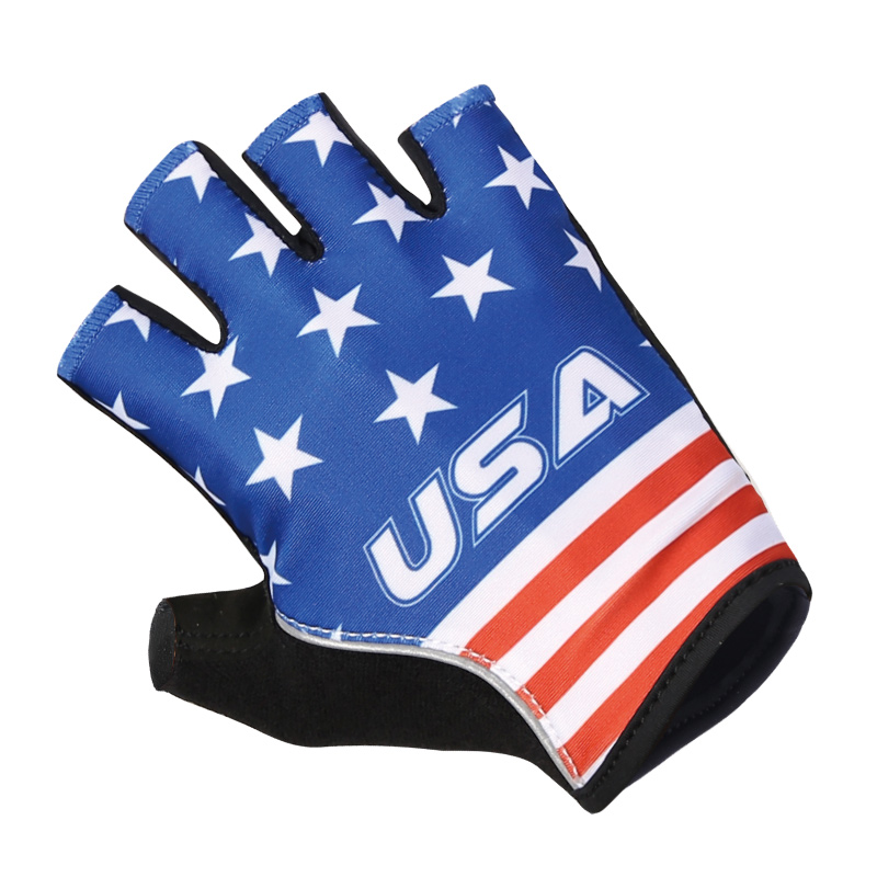 Mountain Biking Gloves Mens - USA blue half finger cycling gloves/wholesale