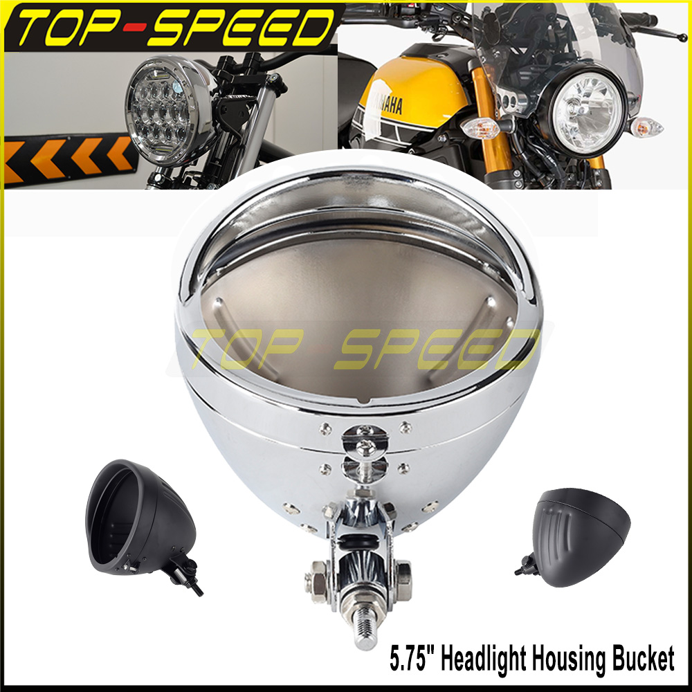 Mountain Biking Extreme - Black/Chrome Motorcycle Headlamp Housing Light Shell