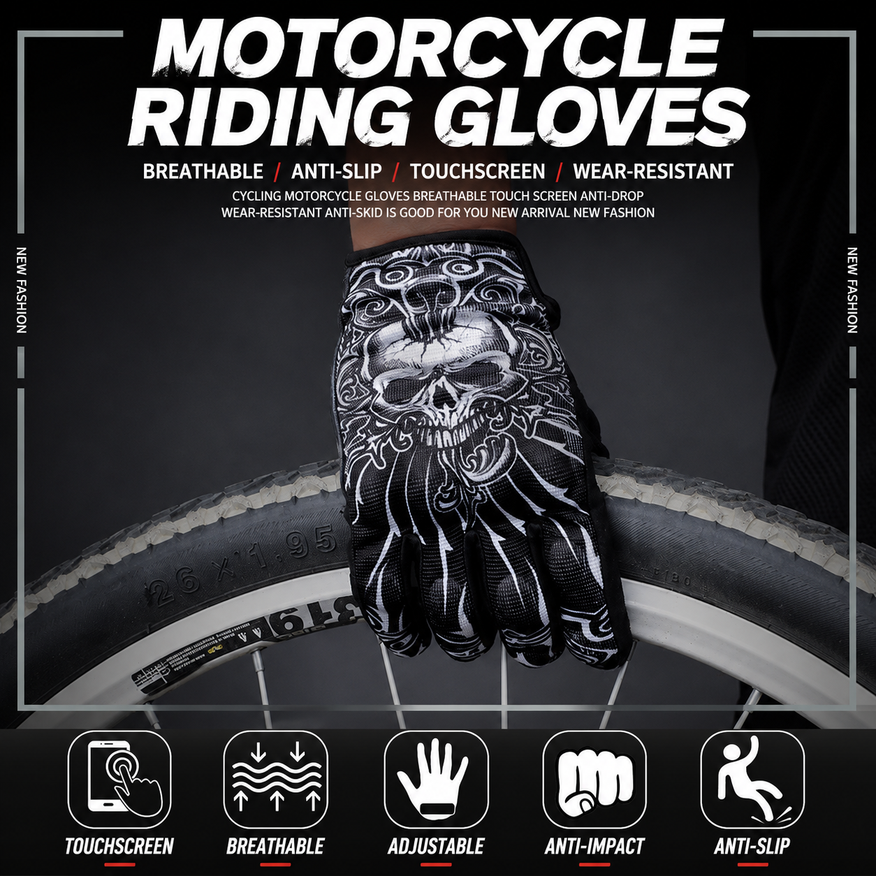 Summer Motorcycle Riding Glove - огляд і ціна Mountain Biking Gloves Mens