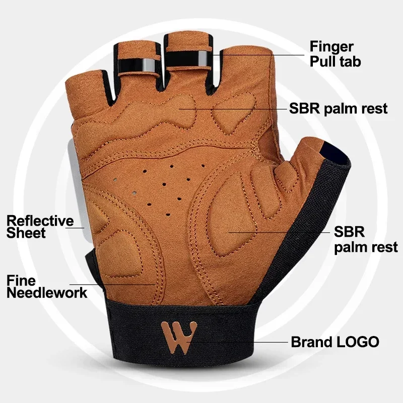 Mountain Road Bike Gloves Half - огляд і ціна Mountain Biking Gloves Mens
