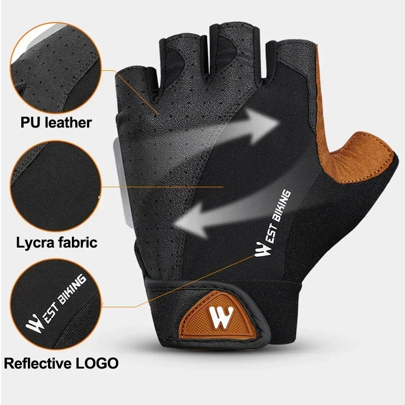 Mountain Road Bike Gloves Half - огляд і ціна Mountain Biking Gloves Mens