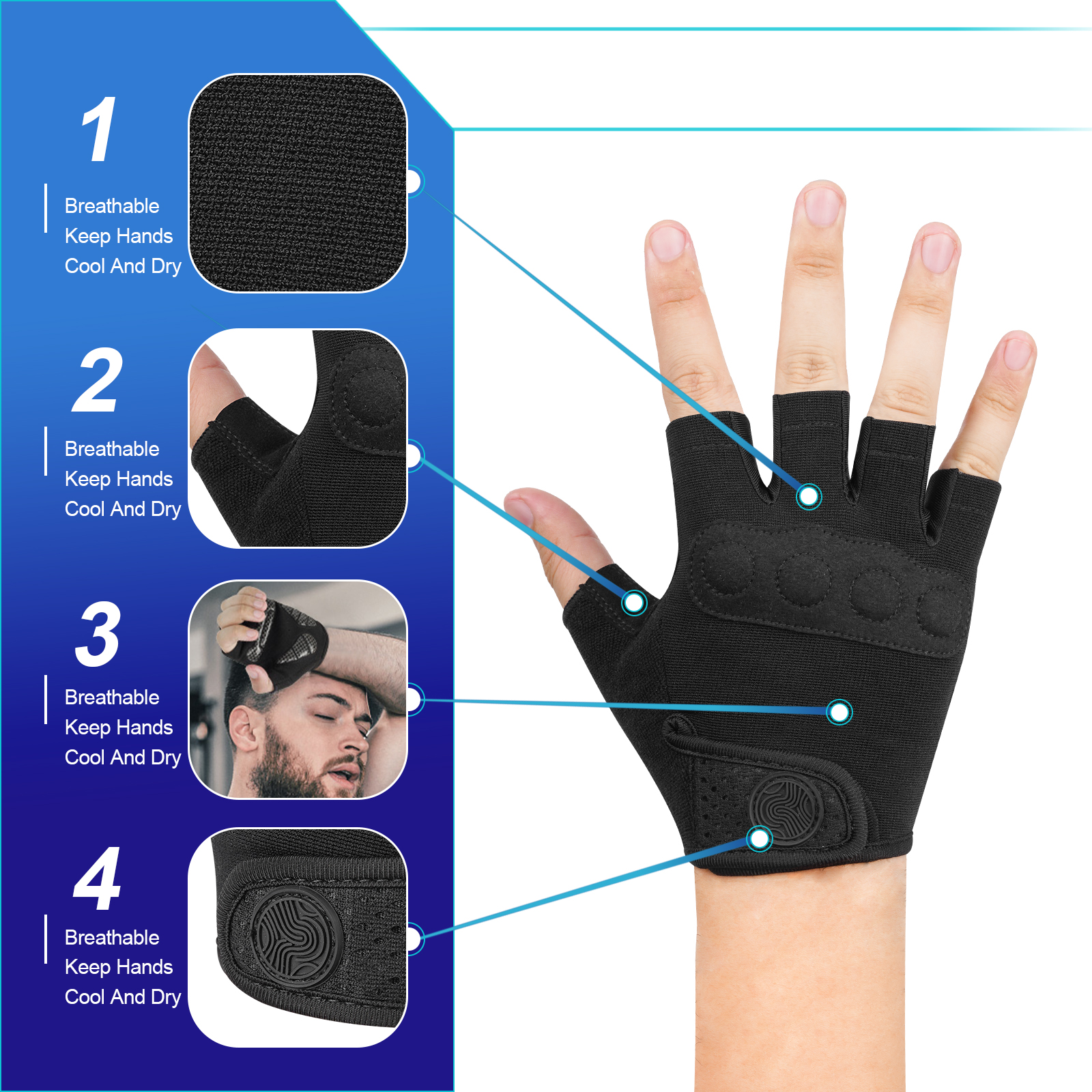 MOREOK Bike Gloves Breathable  - огляд і ціна Mountain Biking Gloves Mens