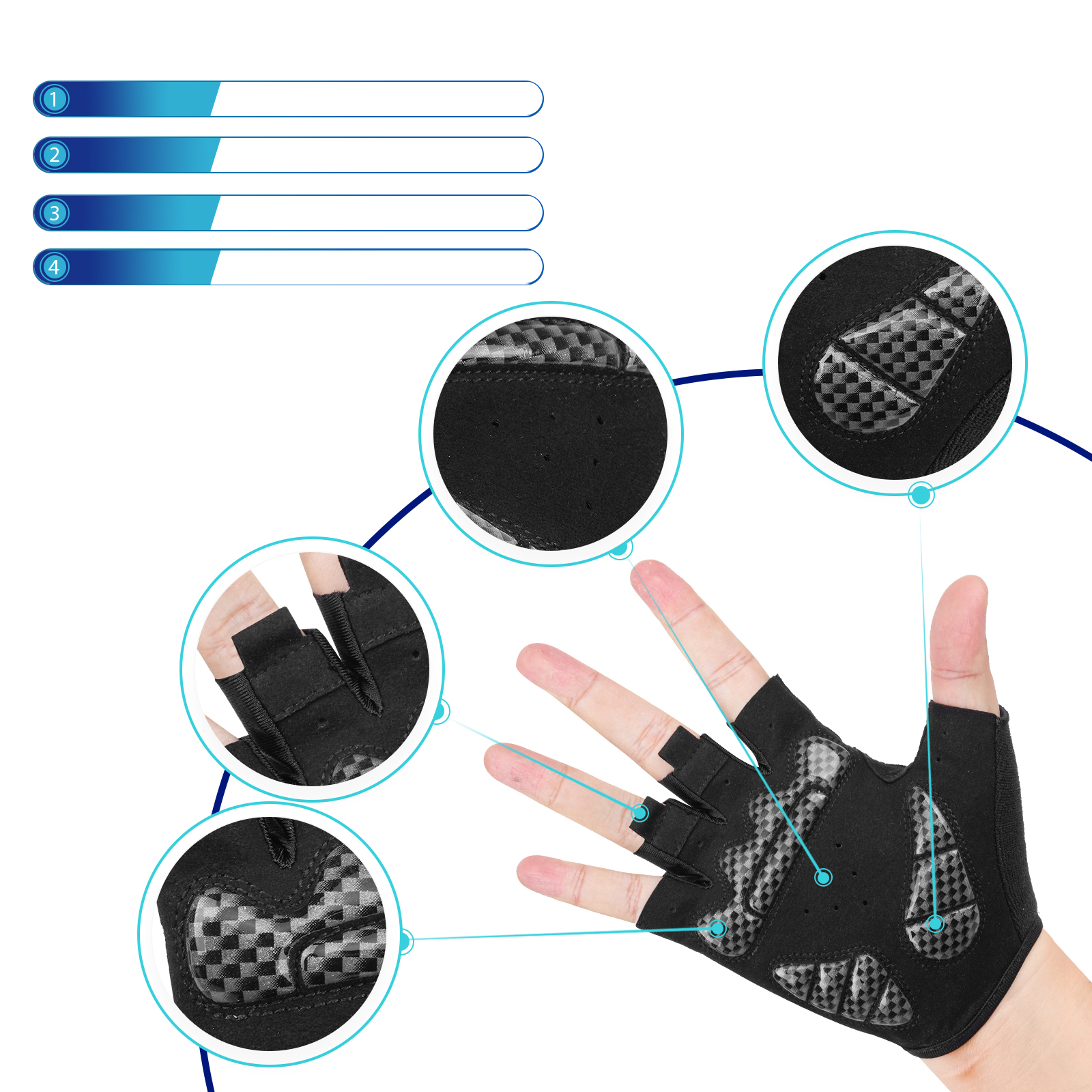MOREOK Bike Gloves Breathable  - огляд і ціна Mountain Biking Gloves Mens