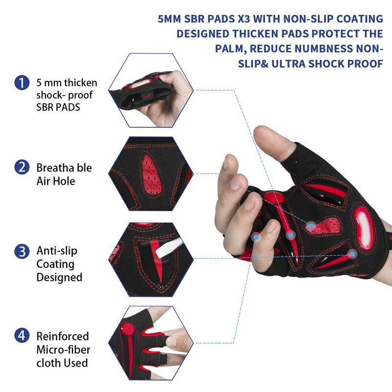 MOREOK Bike Gloves Breathable  - огляд і ціна Mountain Biking Gloves Mens