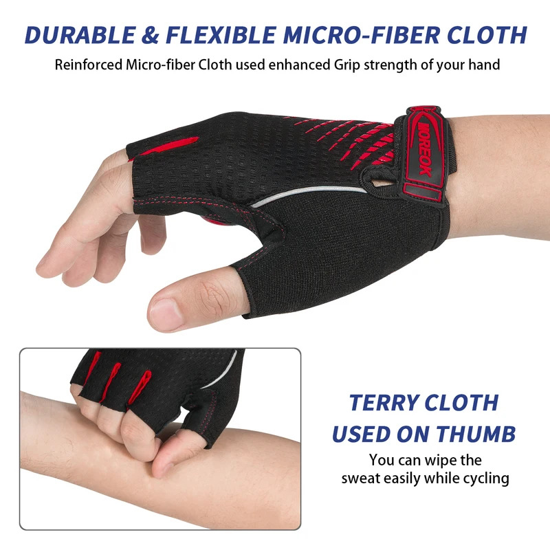 MOREOK Bike Gloves Breathable  - огляд і ціна Mountain Biking Gloves Mens